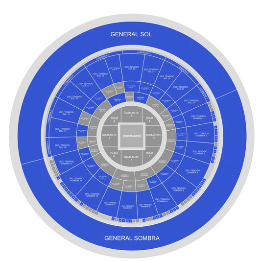 Mapa del recinto; las zonas serán actualizadas a la brevedad